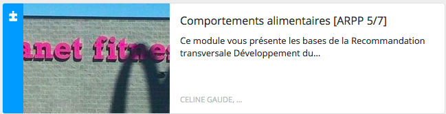 Comportements alimentaires - Module 5/7