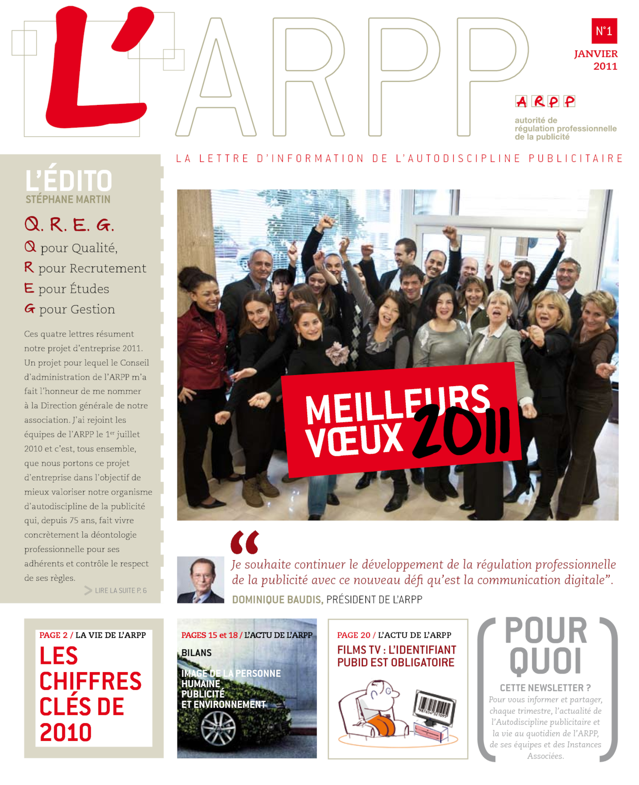 Lettre n°1 – Janvier 2011